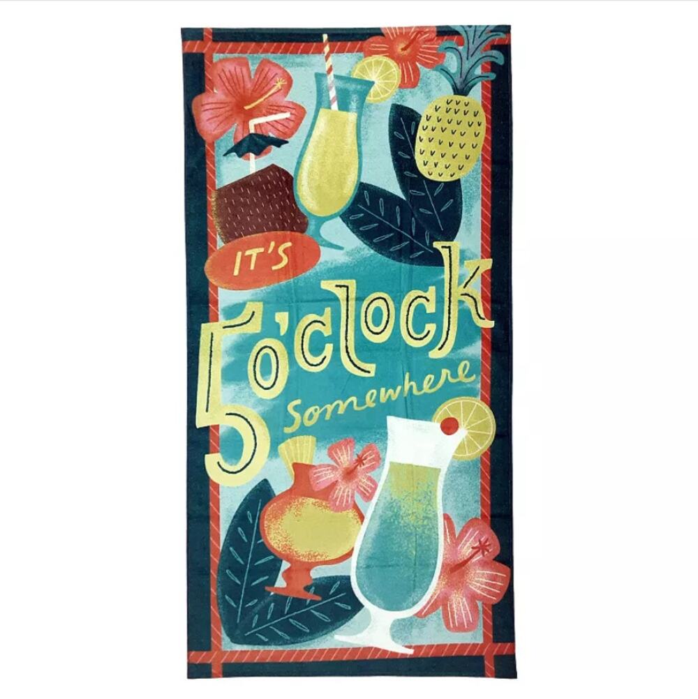The Big One "It's 5'oclock Somewhere" Extra Large Beach Towel